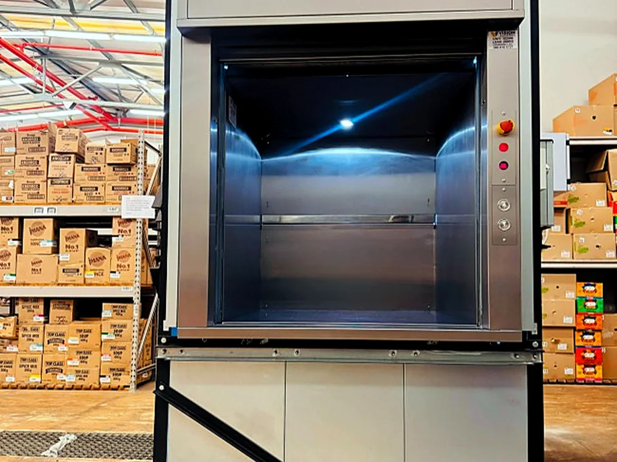 Through-car dumbwaiter installation at Clearwater Mall in Roodepoort.