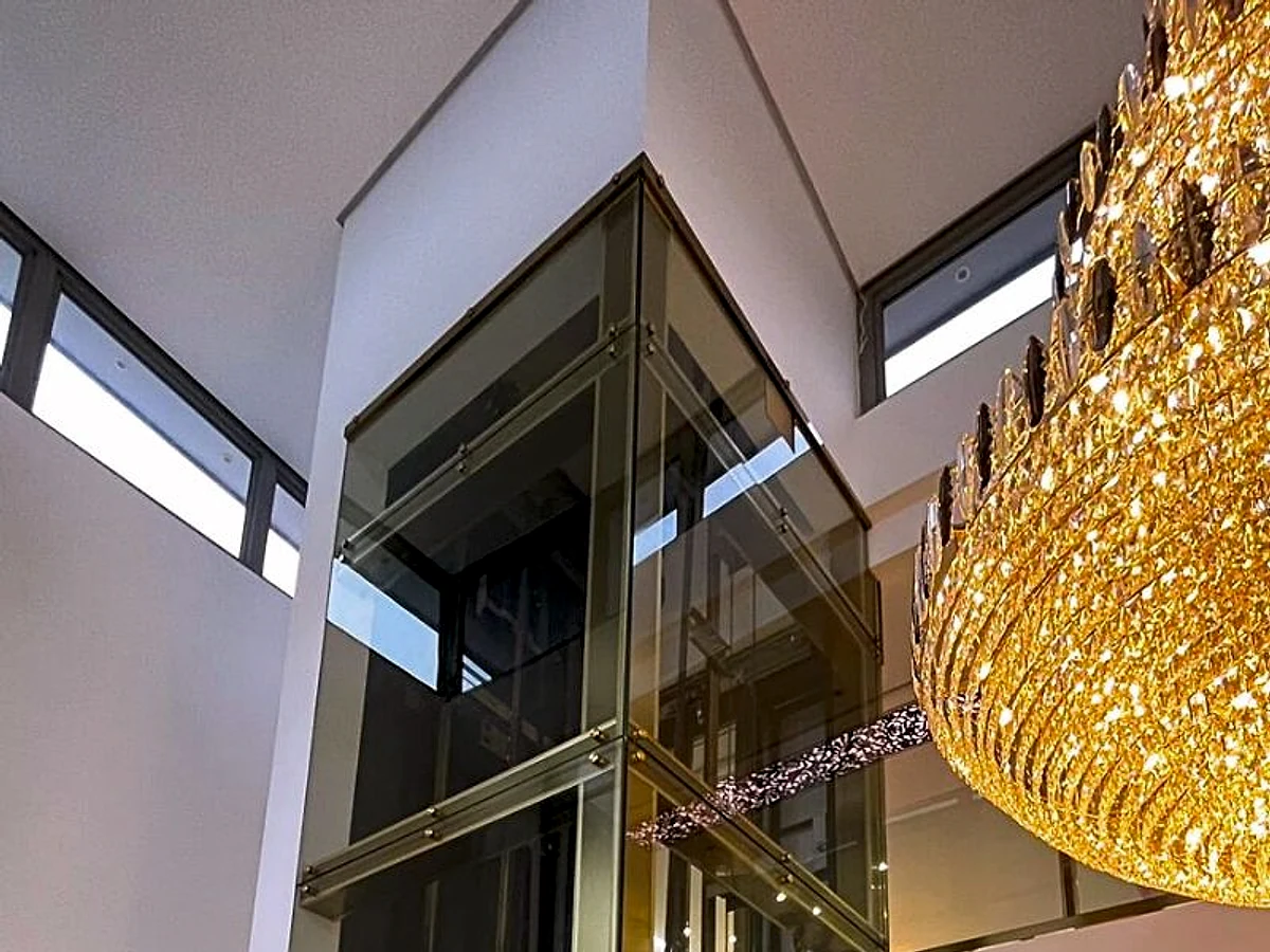 Glass passenger elevator installed at a private home in KwaZulu-Natal