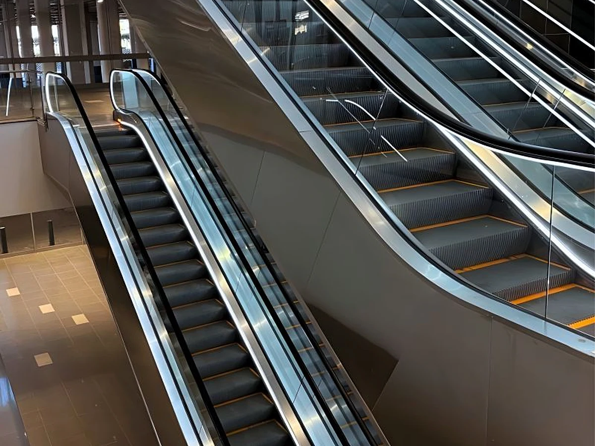 Escalators installed at a shopping mall in Mtata, Eastern Cape